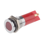 RS PRO Red Panel Mount Indicator, 220V ac, 14mm Mounting Hole Size, Solder Tab Termination, IP67