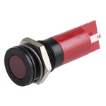 RS PRO Red Panel Mount Indicator, 24V dc, 14mm Mounting Hole Size, Solder Tab Termination, IP67