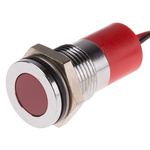 RS PRO Red Panel Mount Indicator, 6 → 36V dc, 14mm Mounting Hole Size, Lead Wires Termination, IP67