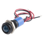 RS PRO Blue Panel Mount Indicator, 24V dc, 14mm Mounting Hole Size, Lead Wires Termination, IP67