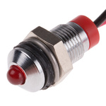 RS PRO Red Panel Mount Indicator, 2V dc, 6mm Mounting Hole Size, Lead Wires Termination, IP67