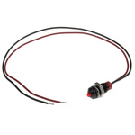 RS PRO Red Panel Mount Indicator, 2V dc, 6mm Mounting Hole Size, Lead Wires Termination, IP67