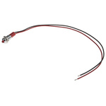 RS PRO Red Panel Mount Indicator, 24V dc, 6mm Mounting Hole Size, Lead Wires Termination, IP67