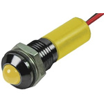 RS PRO Yellow Panel Mount Indicator, 110V ac, 8mm Mounting Hole Size, Lead Wires Termination, IP67