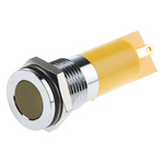 RS PRO Yellow Panel Mount Indicator, 110V dc, 14mm Mounting Hole Size, IP67