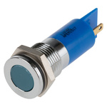 RS PRO Blue Panel Mount Indicator, 110V dc, 14mm Mounting Hole Size, IP67