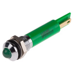 RS PRO Green Panel Mount Indicator, 110V ac, 8mm Mounting Hole Size, IP67