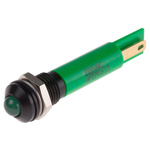 RS PRO Green Panel Mount Indicator, 220V ac, 8mm Mounting Hole Size, IP67