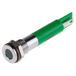 RS PRO Green Panel Mount Indicator, 220V ac, 8mm Mounting Hole Size, IP67
