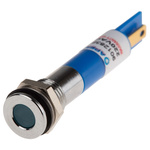 RS PRO Blue Panel Mount Indicator, 220V ac, 8mm Mounting Hole Size, IP67