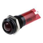 RS PRO Red Panel Mount Indicator, 220V ac, 14mm Mounting Hole Size, Faston, Solder Lug Termination, IP67