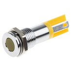 RS PRO Yellow Panel Mount Indicator, 2V dc, 8mm Mounting Hole Size, Solder Tab Termination