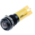RS PRO Yellow Panel Mount Indicator, 14mm Mounting Hole Size, Solder Tab Termination, IP67