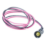 RS PRO Yellow Panel Mount Indicator, 2V dc, 8mm Mounting Hole Size, Lead Wires Termination