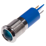 RS PRO Blue Panel Mount Indicator, 110V ac, 14.5mm Mounting Hole Size, Solder Tab Termination, IP40