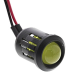 RS PRO Yellow Panel Mount Indicator, 24V dc, 14mm Mounting Hole Size, Lead Wires Termination