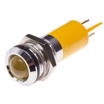 RS PRO Yellow Panel Mount Indicator, 110V ac, 14mm Mounting Hole Size, Solder Tab Termination, IP67