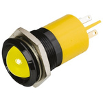 RS PRO Yellow Panel Mount Indicator, 24V dc, 22mm Mounting Hole Size, Solder Tab Termination