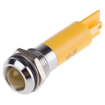 RS PRO Yellow Panel Mount Indicator, 130V ac, 12mm Mounting Hole Size, IP67