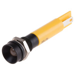 RS PRO Yellow Panel Mount Indicator, 24V ac/dc, 8mm Mounting Hole Size, Solder Tab Termination, IP67