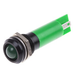 RS PRO Green Panel Mount Indicator, 130V ac, 12mm Mounting Hole Size, IP67