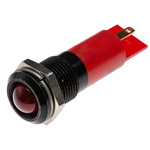 RS PRO Red Panel Mount Indicator, 14mm Mounting Hole Size, Solder Tab Termination