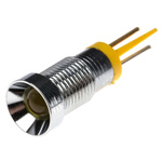 RS PRO Yellow Panel Mount Indicator, 2V dc, 8mm Mounting Hole Size, Solder Tab Termination