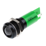 RS PRO Green Panel Mount Indicator, 12V, 14mm Mounting Hole Size, Solder Tab Termination, IP67