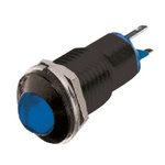 RS PRO Blue Panel Mount Indicator, 2V dc, 8mm Mounting Hole Size, Solder Tab Termination