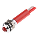 RS PRO Red Panel Mount Indicator, 8mm Mounting Hole Size, Solder Tab Termination, IP67