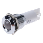 RS PRO White Panel Mount Indicator, 115 V dc, 230V ac, 16mm Mounting Hole Size, Solder Tab Termination