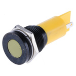RS PRO Yellow Panel Mount Indicator, 16mm Mounting Hole Size, Solder Tab Termination