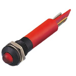 RS PRO Red Panel Mount Indicator, 24V ac, 8mm Mounting Hole Size, Solder Tab Termination