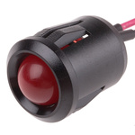 RS PRO Red Flashing LED Panel Mount Indicator, 24V dc, 14mm Mounting Hole Size, Lead Wires Termination