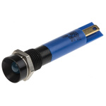 RS PRO Blue Panel Mount Indicator, 12V dc, 8mm Mounting Hole Size, Solder Tab Termination