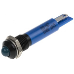 RS PRO Blue Panel Mount Indicator, 12V dc, 8mm Mounting Hole Size, Solder Tab Termination