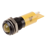 RS PRO Yellow Panel Mount Indicator, 14mm Mounting Hole Size, Solder Tab Termination