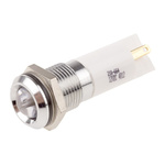 RS PRO White Panel Mount Indicator, 12V, 14mm Mounting Hole Size, IP67