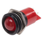 RS PRO Red Panel Mount Indicator, 22mm Mounting Hole Size, Solder Tab Termination