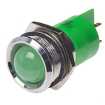 RS PRO Green Panel Mount Indicator, 12V, 22mm Mounting Hole Size, Solder Tab Termination