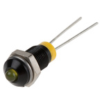RS PRO Yellow Panel Mount Indicator, 2V dc, 6mm Mounting Hole Size, Lead Pin Termination