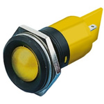 RS PRO Yellow Panel Mount Indicator, 22mm Mounting Hole Size, Solder Tab Termination