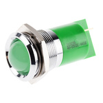 RS PRO Green Panel Mount Indicator, 48 → 65V dc, 22mm Mounting Hole Size