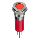 RS PRO Red Panel Mount Indicator, 220V ac, 12mm Mounting Hole Size, Faston, Solder Lug Termination, IP67