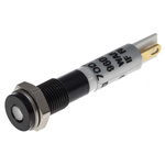RS PRO White Panel Mount Indicator, 12V dc, 6mm Mounting Hole Size, Solder Tab Termination, IP67