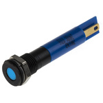 RS PRO Blue Panel Mount Indicator, 24V dc, 8mm Mounting Hole Size, Solder Tab Termination, IP67
