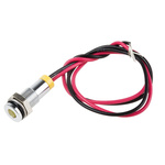 RS PRO Yellow Panel Mount Indicator, 2V dc, 6mm Mounting Hole Size, Lead Wires Termination, IP67
