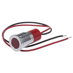 RS PRO Red Panel Mount Indicator, 220V ac, 14mm Mounting Hole Size, Lead Wires Termination, IP67