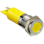 RS PRO Yellow Panel Mount Indicator, 6 → 36V dc, 14mm Mounting Hole Size, Solder Tab Termination, IP67