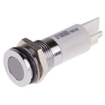 RS PRO White Panel Mount Indicator, 6 → 36V dc, 14mm Mounting Hole Size, Solder Tab Termination, IP67